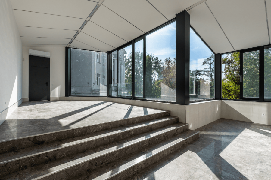 Fensterfront Villa innen Fensterfront Villa innen